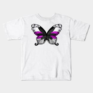 Butterfly Wings Demi Pride Flag Kids T-Shirt